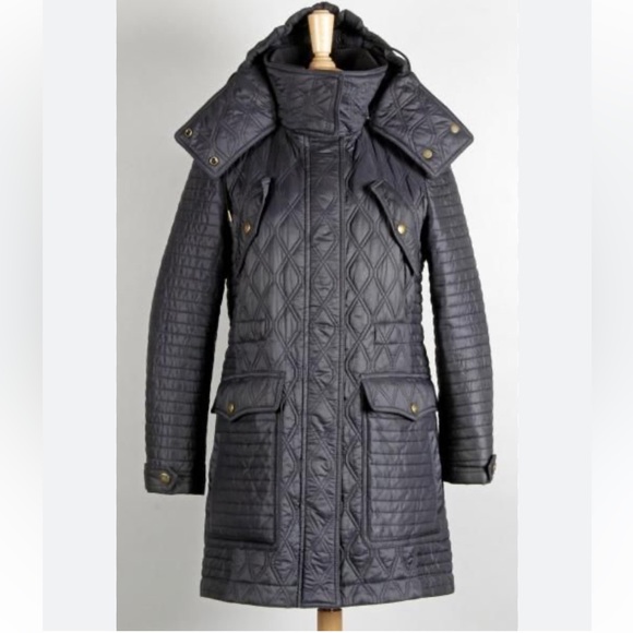 Burberry Jackets & Blazers - BURBERRY Bosworth quilted coat jacket nova check plaid size Small